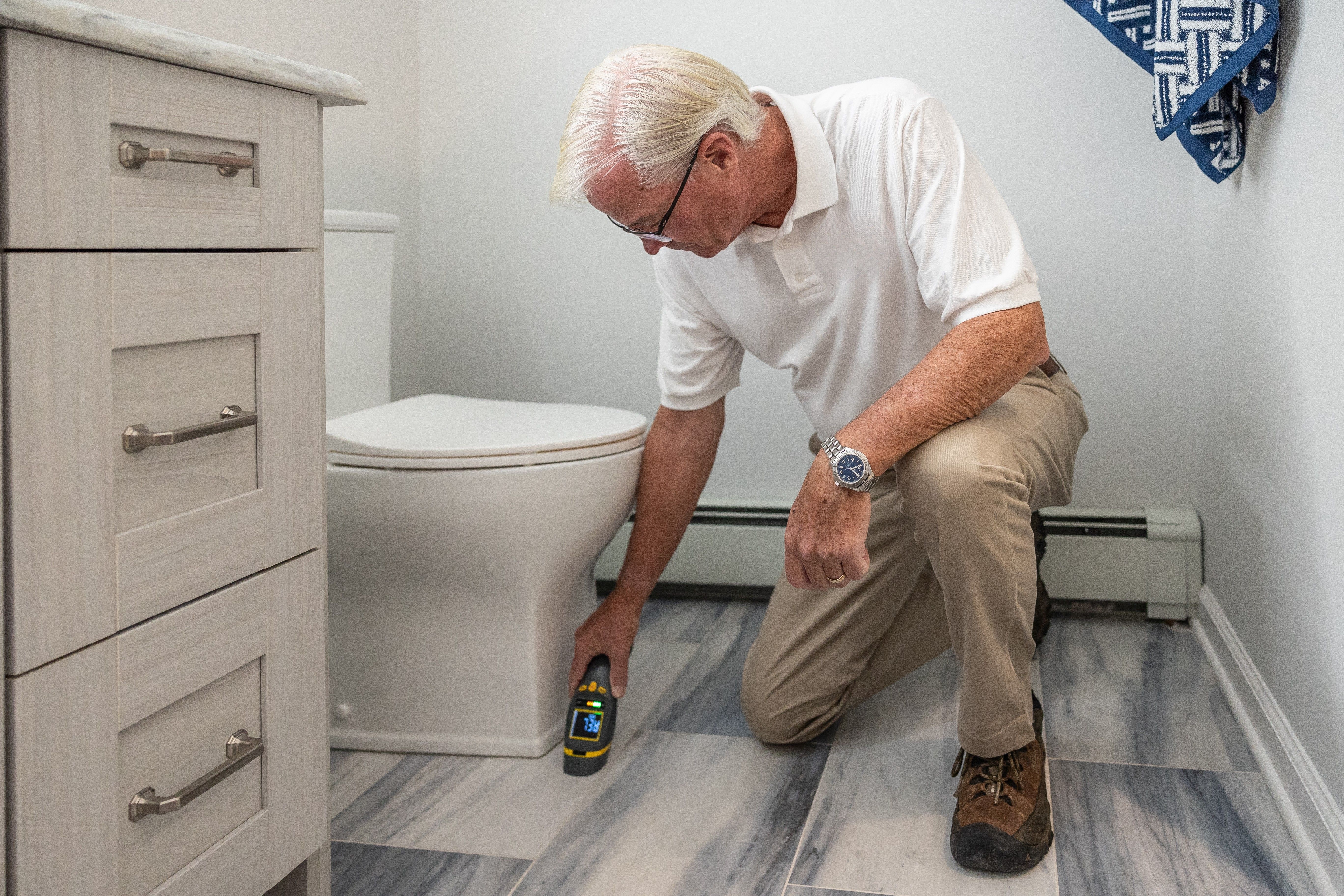 Surveyor inspecting a property